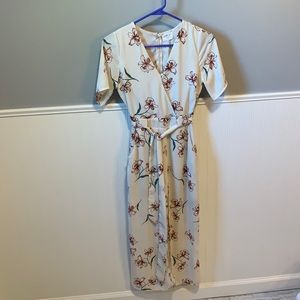 Sienna Sky XS Floral Faux Wrap Dress
